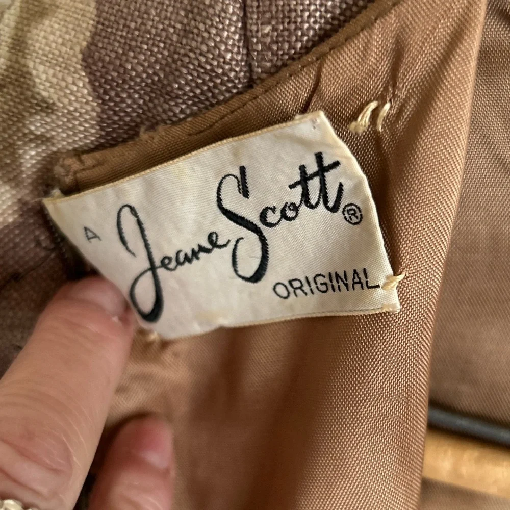 Vintage 50s linen sheath dress - Picture 6 of 16